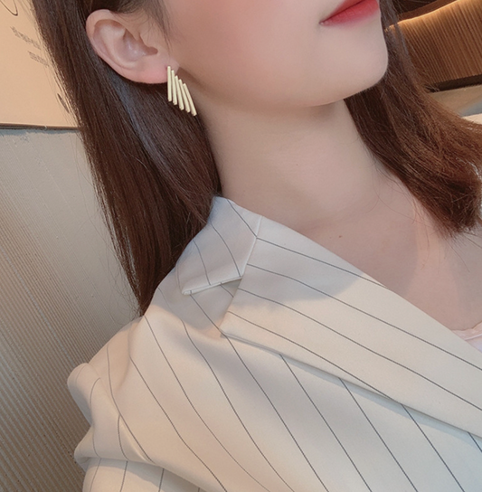 Geometric Ray Stud Earrings