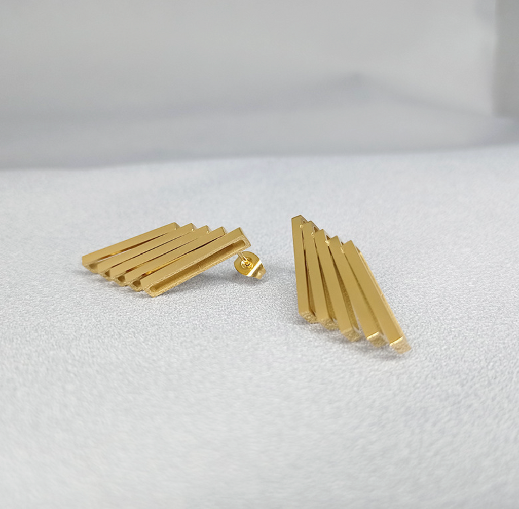 Geometric Ray Stud Earrings
