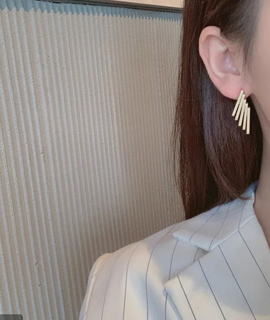 Geometric Ray Stud Earrings