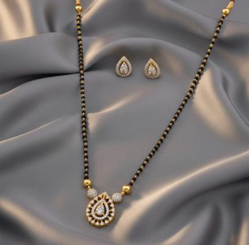 Cluster Teardrop Mangalsutra Set