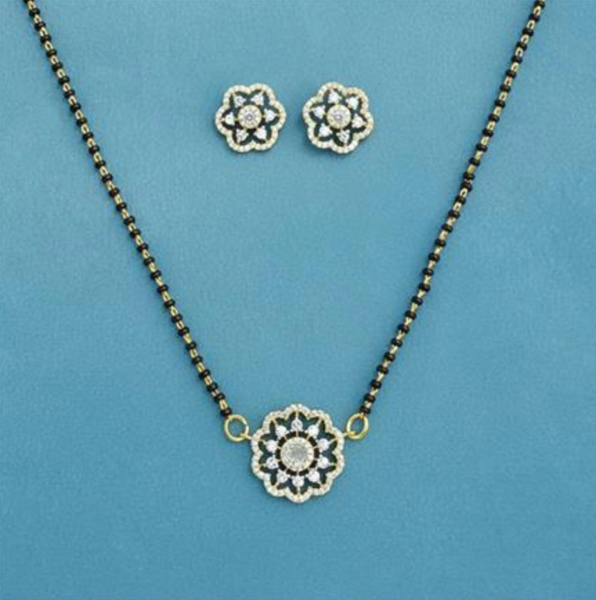 Floral Medallion Mangalsutra Set