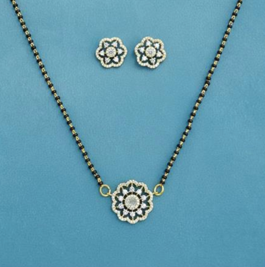 Floral Medallion Mangalsutra Set