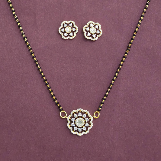 Floral Medallion Mangalsutra Set