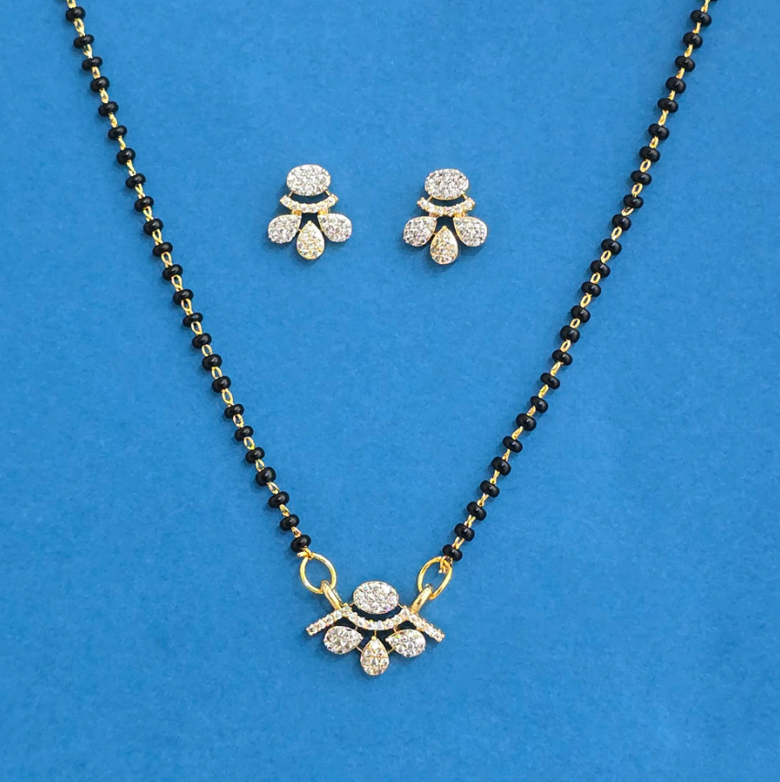 Triple Drop Curve Mangalsutra Set