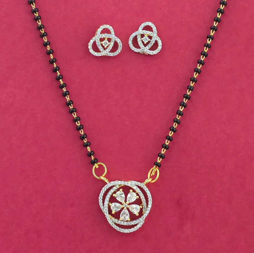 Interlocked Petal Knot Mangalsutra Set