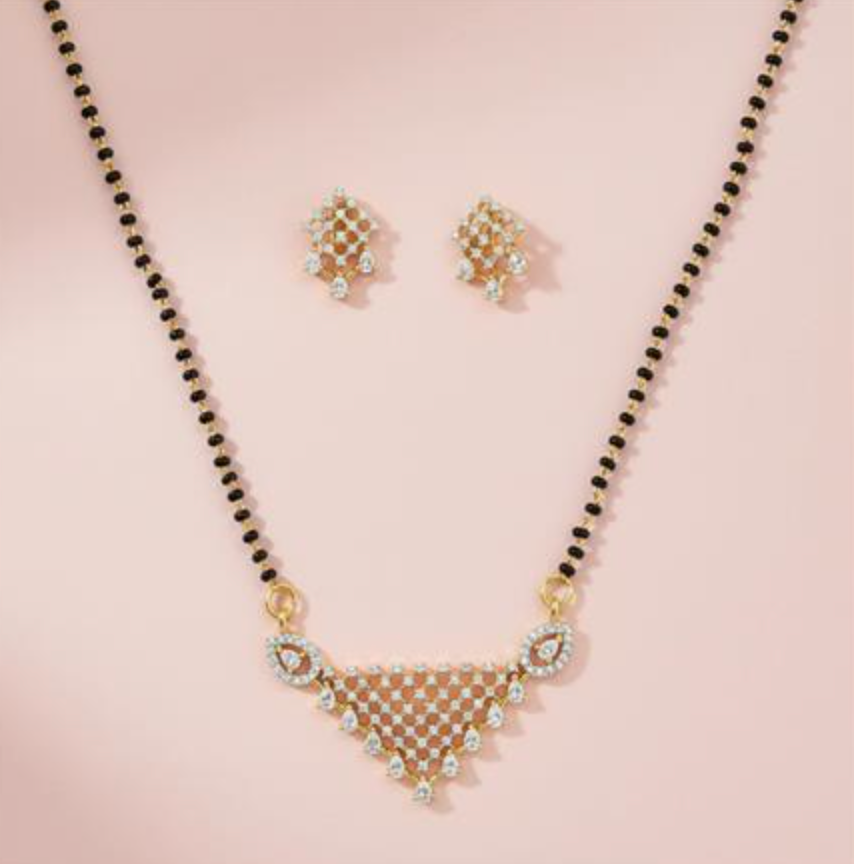 Regal Mesh Triangle Mangalsutra Set