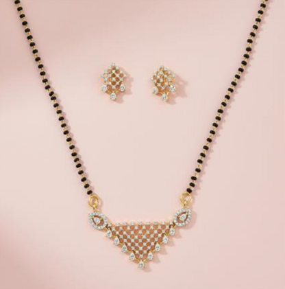 Regal Mesh Triangle Mangalsutra Set