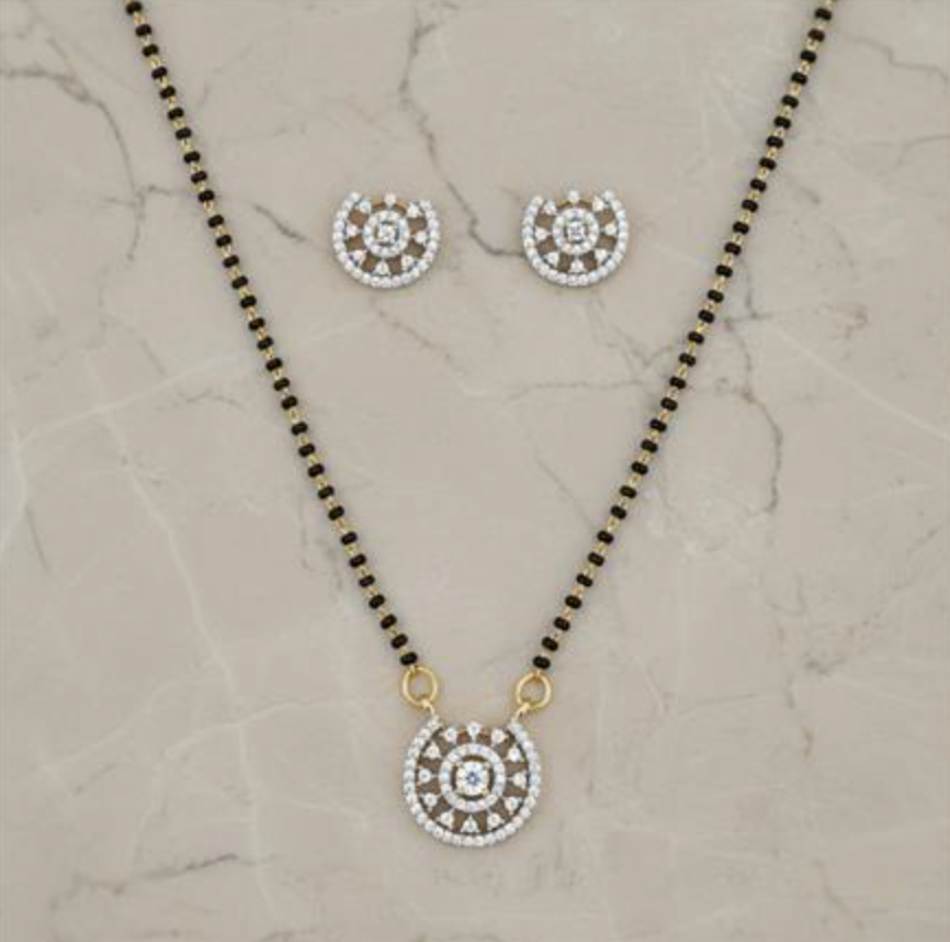 Divine Aura Circle Mangalsutra Set