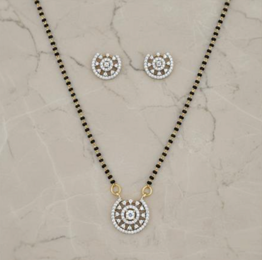 Divine Aura Circle Mangalsutra Set