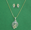 Layered Spiral Stone Necklace Set