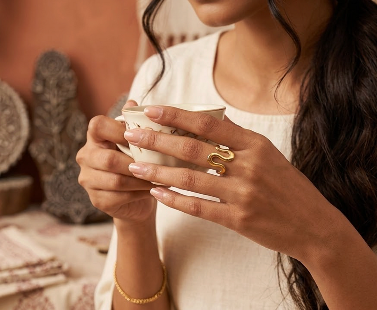 Golden Wave Ring
