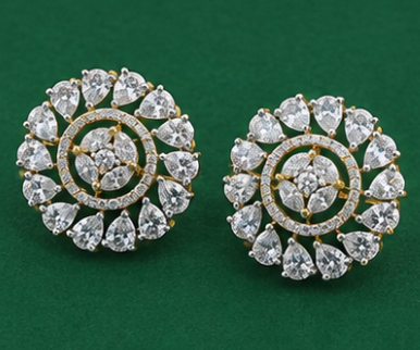 Round Bloom Crystal Pendant Set