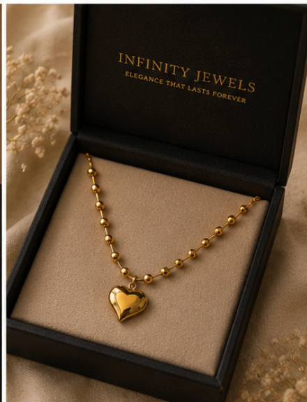 Heart beads necklace
