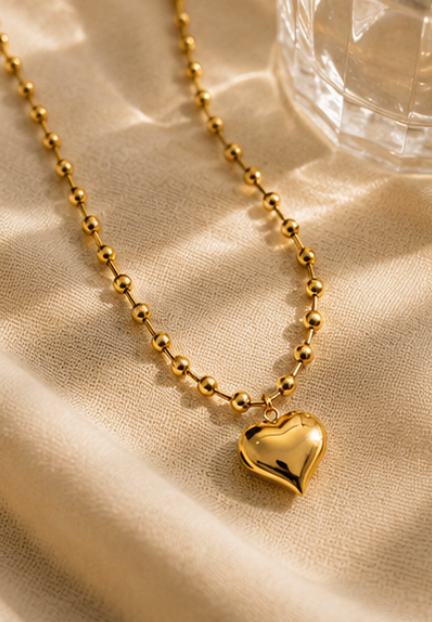 Heart beads necklace
