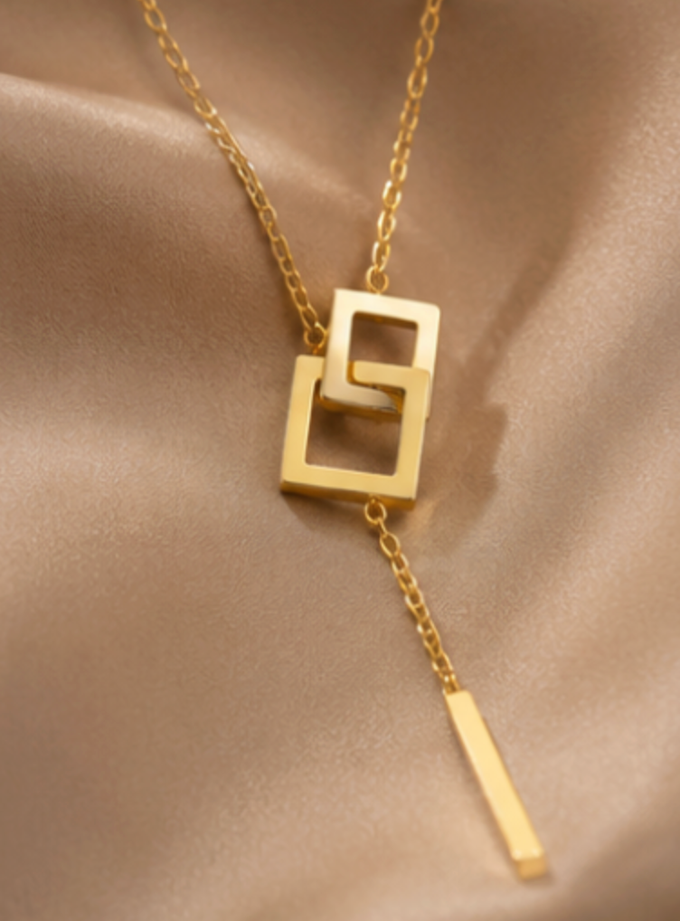 Classic Square Drop Necklace