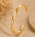Gold Plated Twisted Cuff