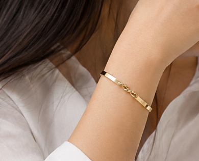 Infinity Wave Cuff Bracelet