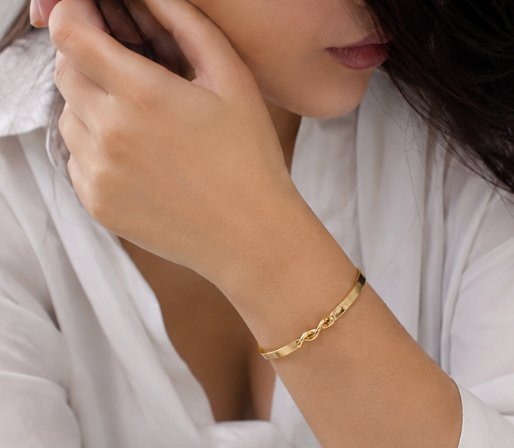 Infinity Wave Cuff Bracelet