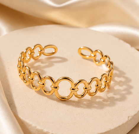 Golden Orbit Cuff