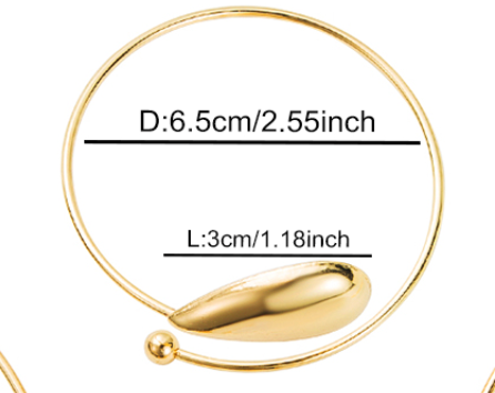 Gold Plated Teardrop Bracelet