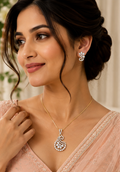 Curved Petal Drop Necklace Set