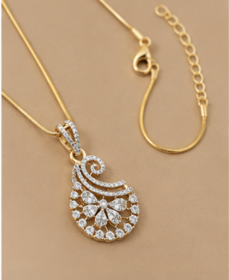 Curved Petal Drop Necklace Set