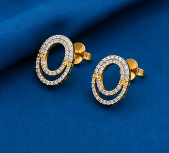 Layered Oval Ring Pendant Set