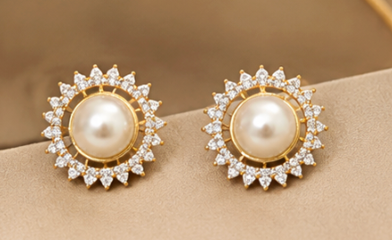 Pearl Sunburst Pendant Set