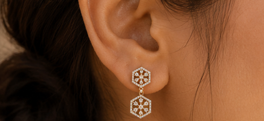 Hexagon Link Necklace Set