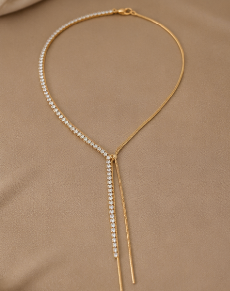Glided Waterfall Necklace