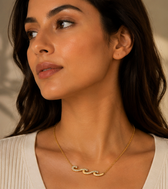 The Golden Wave Necklace