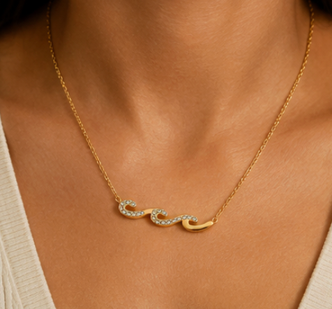 The Golden Wave Necklace