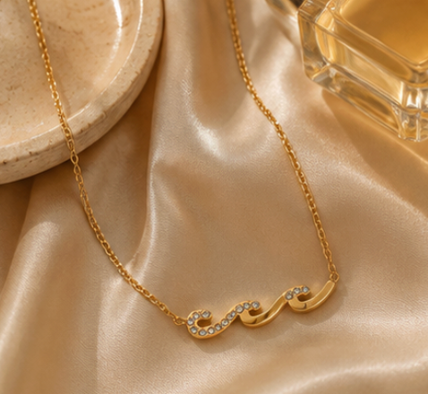 The Golden Wave Necklace