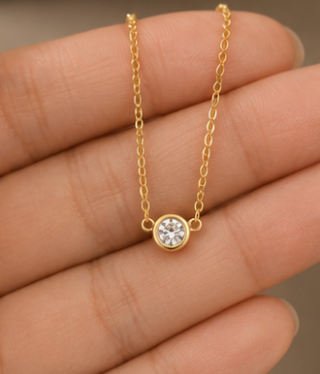 Solitaire Bezel Necklace