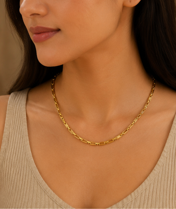 Sleek Rectangle Link Chain
