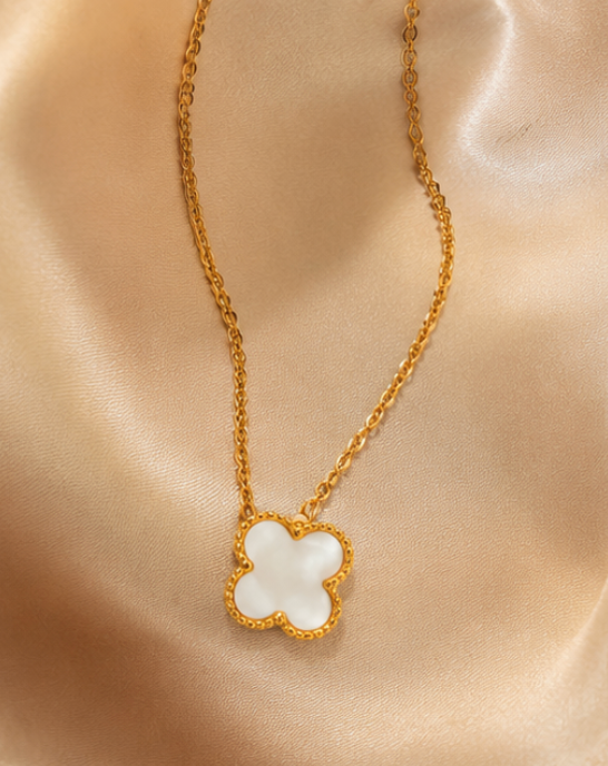 Gold Plated Single Four leaf Clover Necklace