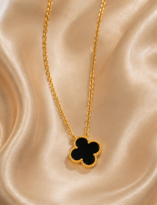 Gold Plated Single Four leaf Clover Necklace