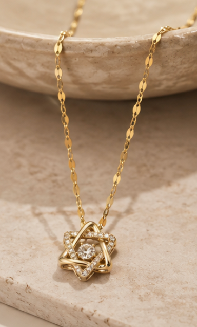 Interlocking Star Necklace