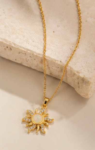 Sun and Opal Necklace