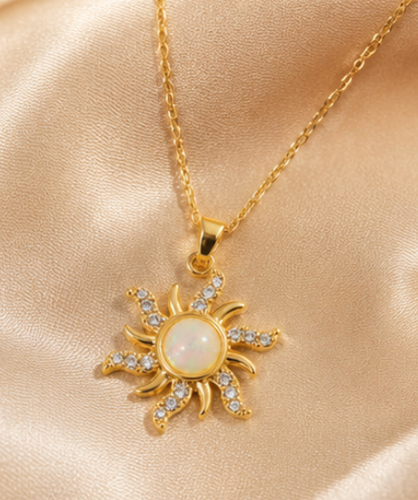 Sun and Opal Necklace