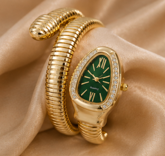 Serpentine Crystal Coil Watch