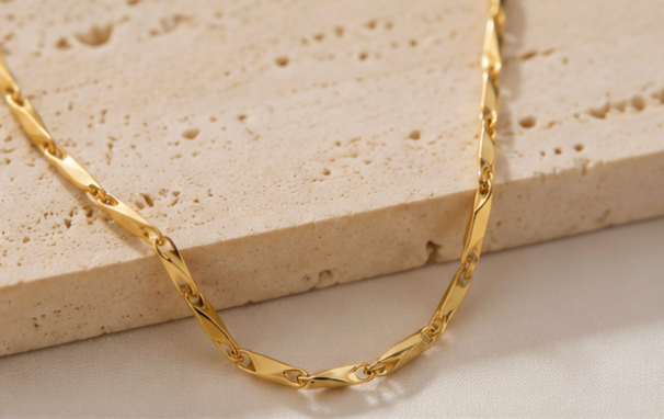 Gold Plated Stick Chain