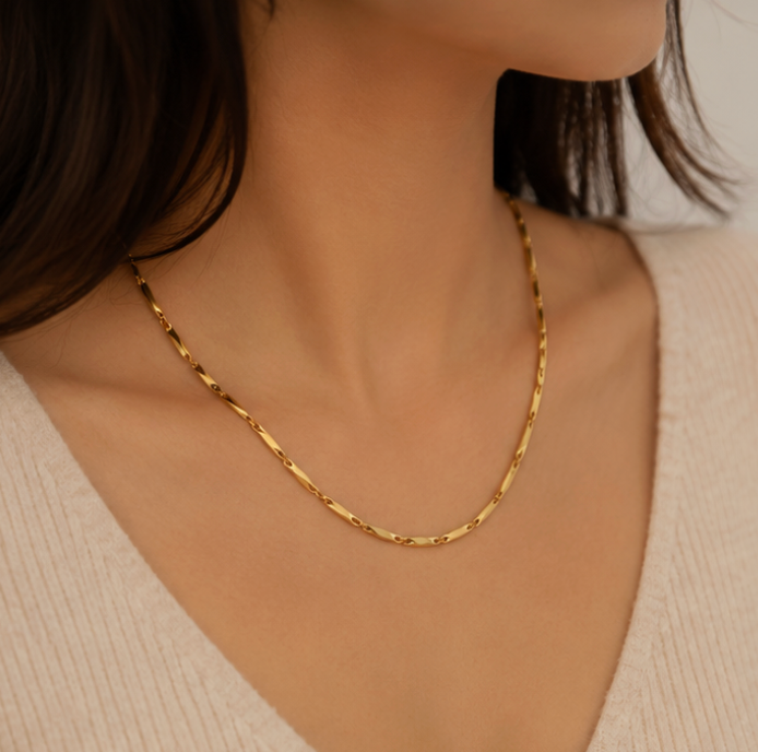 Gold Plated Stick Chain