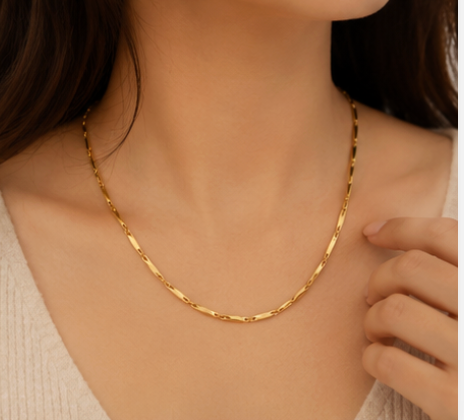 Gold Plated Stick Chain