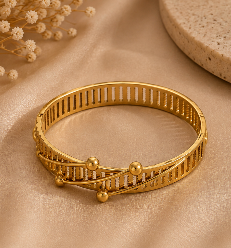 The Golden Cage Bangle