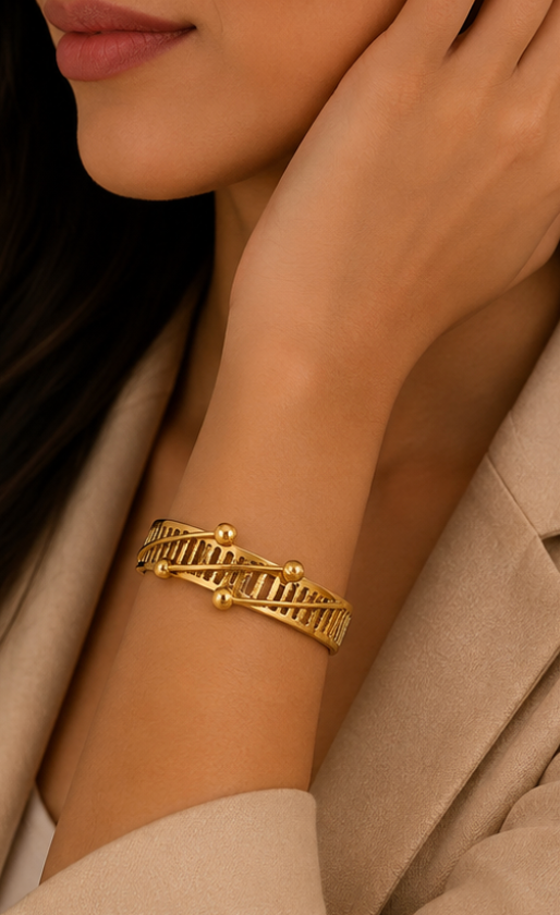The Golden Cage Bangle
