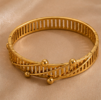 The Golden Cage Bangle
