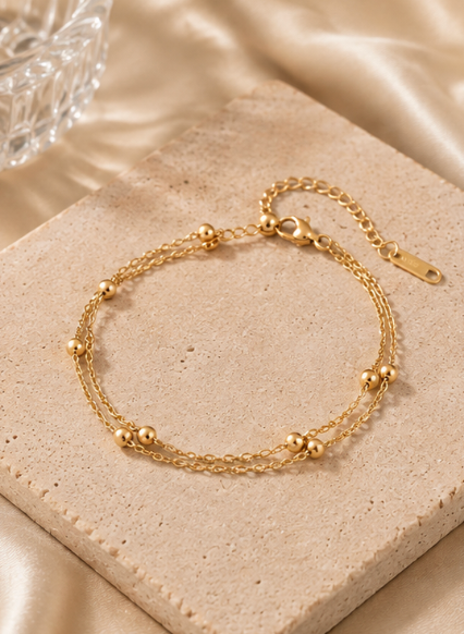 Double Layer Beads Bracelet