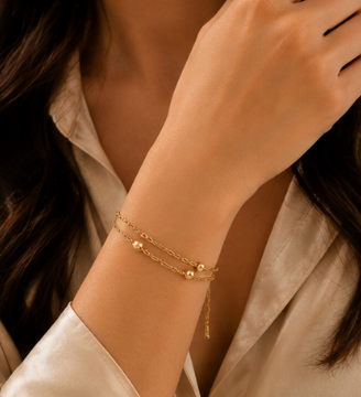 Double Layer Beads Bracelet