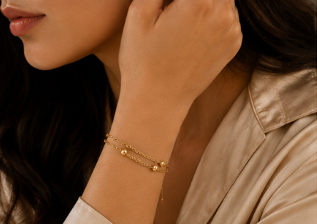 Double Layer Beads Bracelet